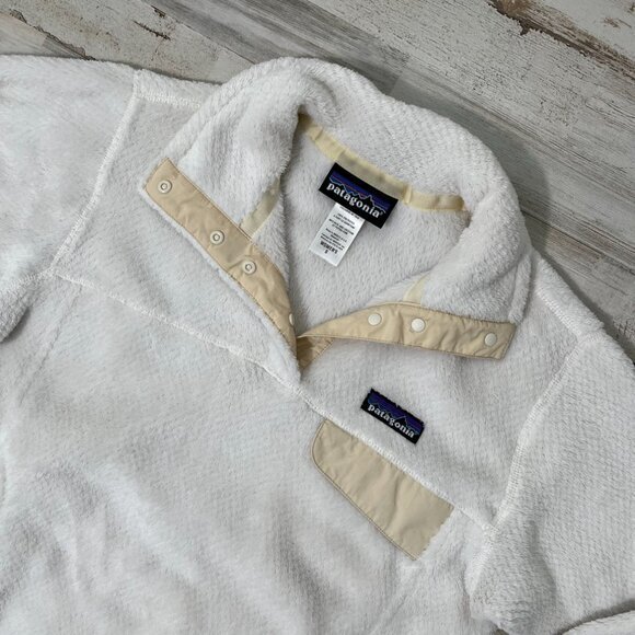 Patagonia White Re-Tool Snap-T Pullover Sweater Womens Size Small - Picture 2 of 6